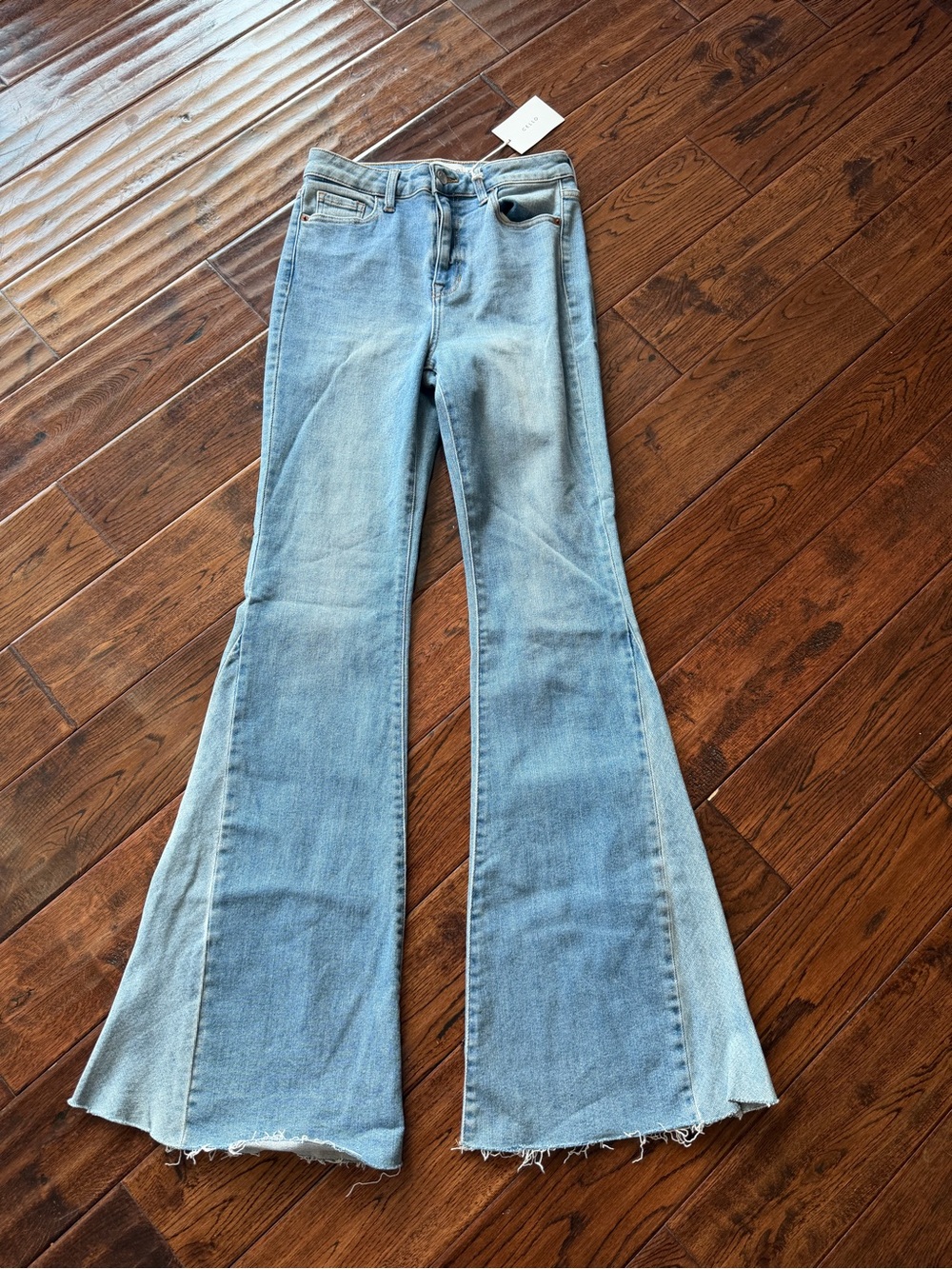 Cello Light Blue Flare Wide-Leg Jeans